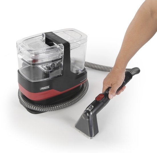 Princess Stoom Vlekkenreiniger - Tapijtreiniger - Meubelreiniger - Incl. 3 Opzetstukken - 1100ml - Krachtige Stof & Vlekverwijderaar - Geschikt voor Bank, Meubels & Auto - Spot Master Plus Hot 332023