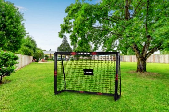 Dunlop Voetbaldoel 240 x 160 x 85 cm – Stevig Metaal – Veilig en Snel Op te Zetten – Voor Kinderen en Volwassenen - Zwart