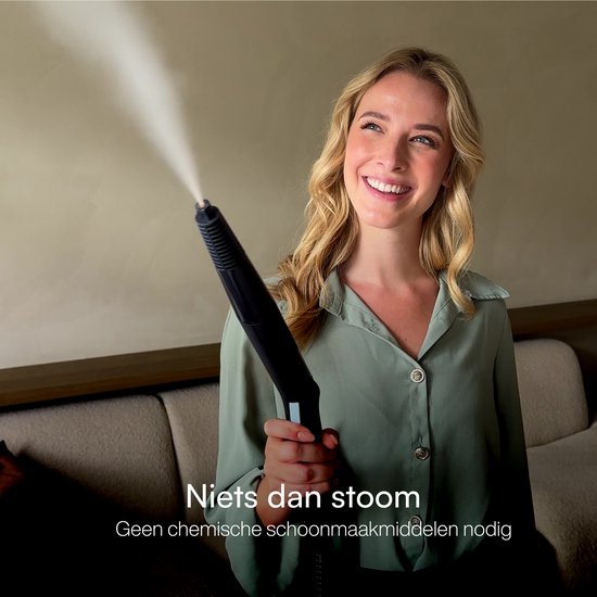 Samako Halo Stoomreiniger 1500W - Vloerreiniger met Instelbare Stoomstand - 15 Accessoires - 40min Stomen - Voegenreiniger voor Badkamer en Keuken - Blauw