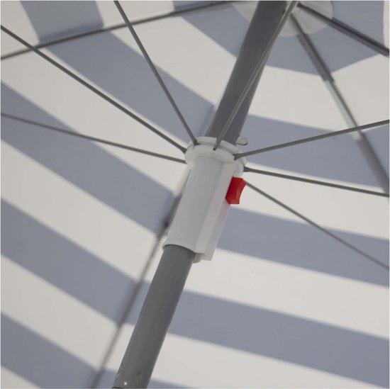 Bo-Camp - Parasol - Strand - Met knikarm - Gestreept - Ø 165 cm