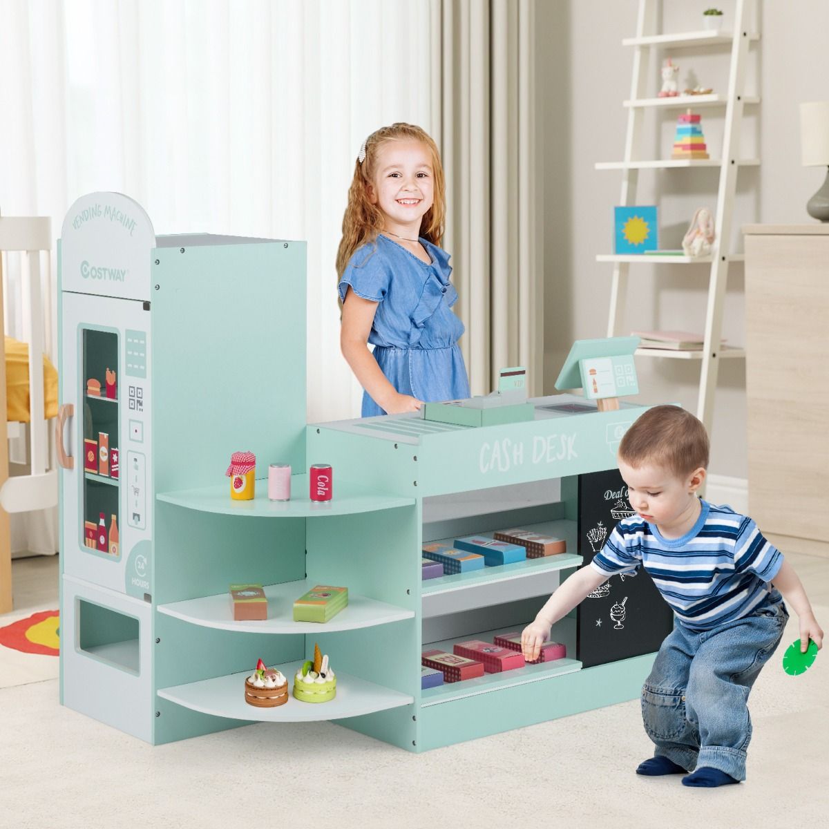 Coast Speelgoedwinkel voor kinderen - inclusief accessoires - kassa en automaat - groen