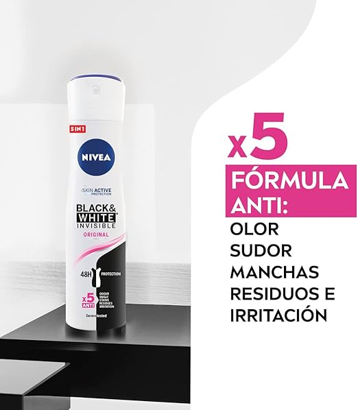 6x Nivea Black White Clear Deodorant Spray 200ml