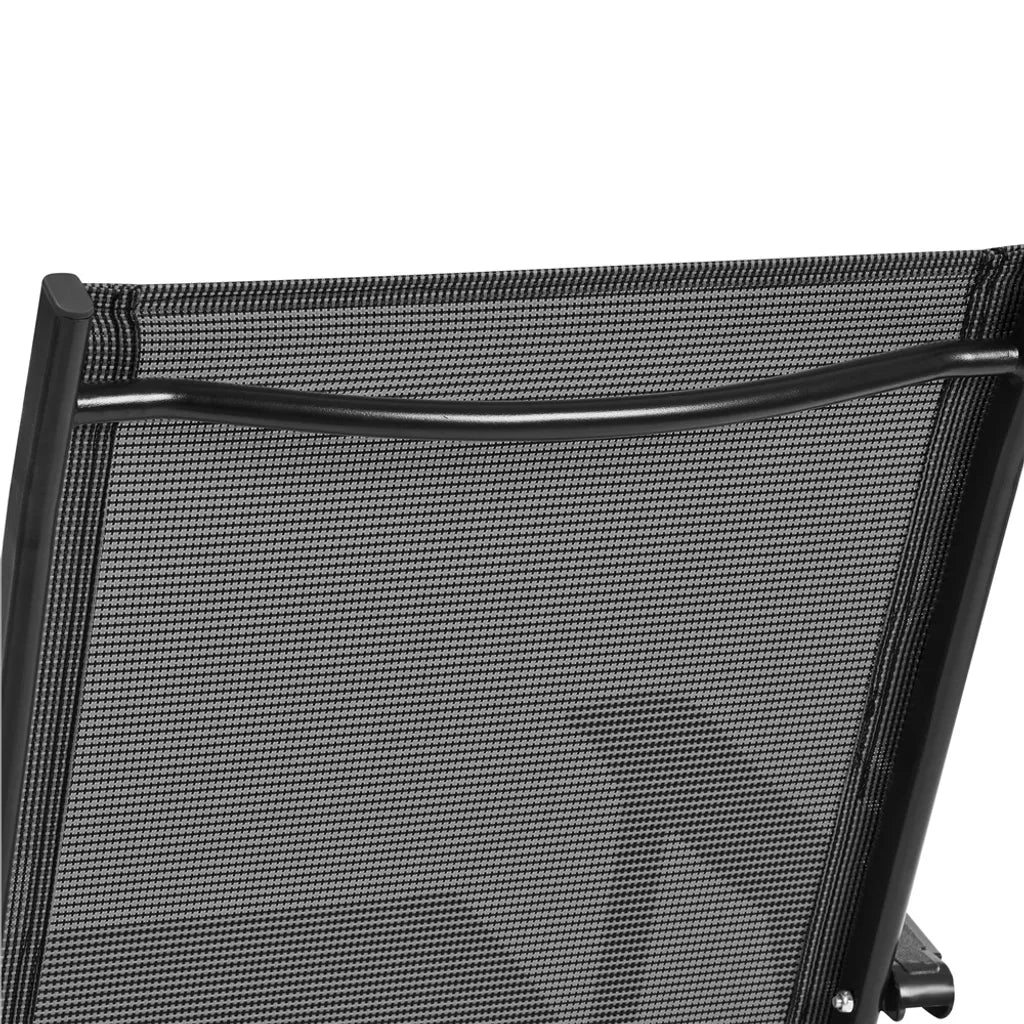 Yaheetech Tuinstoelen Set van 2 Zwart – Opvouwbare Hoge Rugleuning – 54 x 57 x 93,5 cm