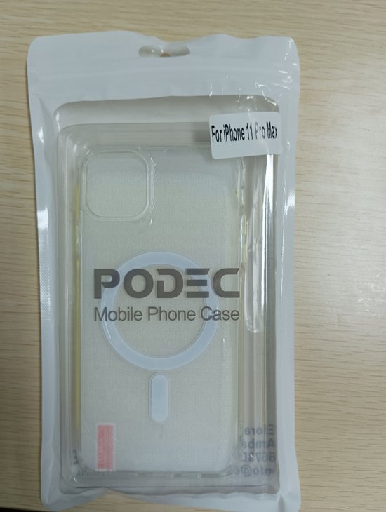 Podec Magsafe Hoesje Geschikt voor iPhone 11 Pro Max - Bundel met 3x Screenprotector + 3x Cameraprotector - Magnetisch met Ring Doorzichtig - Telefoonhoesje Transparant Magsafe Case - Doorzichtig