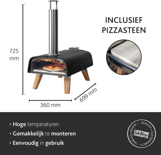 BOSKA Pizza Oven Pro Pellet - Pizzaovens - Pizza oven buiten - Voor pizza en brood - Inclusief pizzasteen