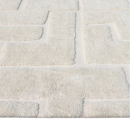 by fonQ Maze Vloerkleed - Off White - Rechthoekig - 200 x 290 cm
