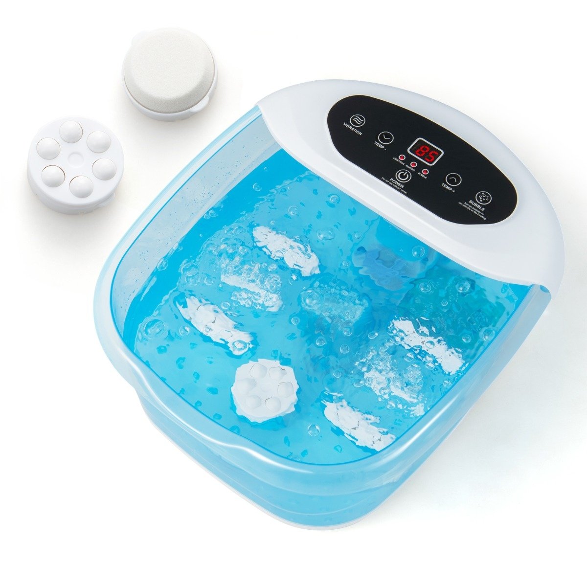 Coast voetmassage apparaat voetbadbadbad met verwijderbare pedicure steen 1 uur automatisch afsluiten blauw