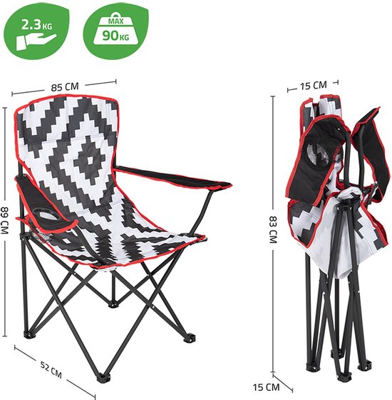 Bo-Camp - Urban Outdoor - Madison vouwstoel - Set van 2