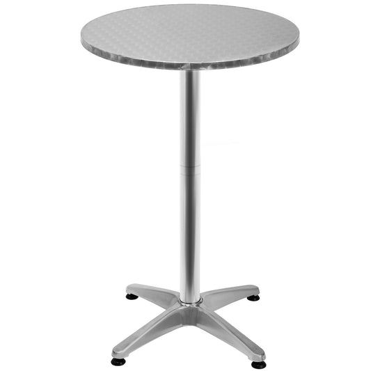 Casaria Statafel 2in1 - Verstelbaar Inklapbaar - \/ 60 cm Zilver
