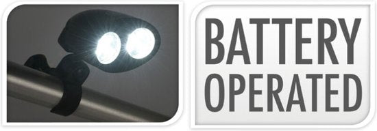Vaggan BBQ Lamp - 2 Lichtbundels-kantelbaar- werkt op batterijen- verstelbare klem