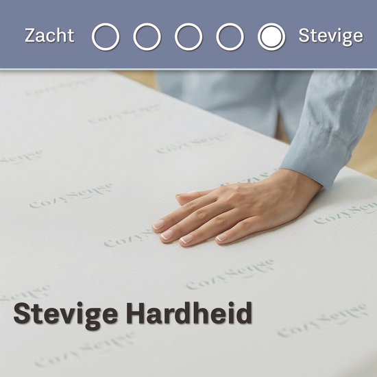 CozySense® DualFeel Topper Matras 90x200 - Matras Topper - Topmatras - Topdekmatras - Met Koele & Warme Kant - CertiPUR® - Stevige Hardheid - 7,5 cm - Wasbare Hoes
