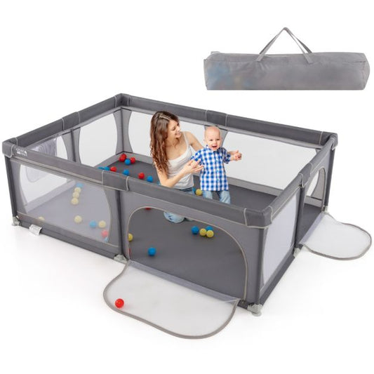 Coast Babyhekje met 50 Ballen - 206 x 147 cm - Grijs