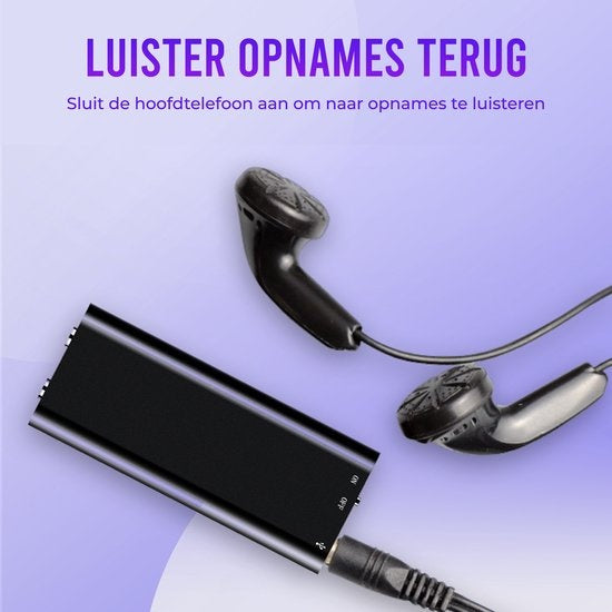 Garpex® USB afluisterapparaat - Afluisterapparatuur - Afluisteren opnemen - Spy recorder - Dictafoon - Voice - Grote opslag - 16GB