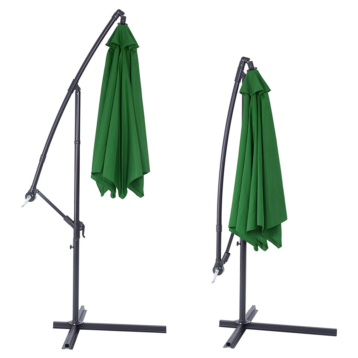 Kingsleeve Zweefparasol - Ø330cm UV-Bescherming 50+ Slinger - Groen