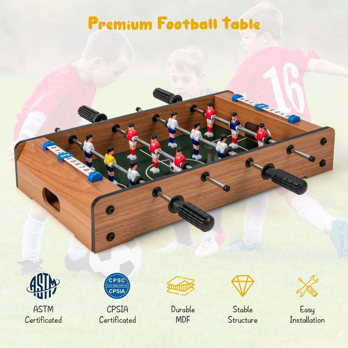 Coast Mini-Tafelvoetbaltafel - Voor Kinderen - 51 x 31 x9 cm