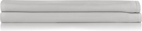 Zohome Hoeslaken Satinado - Onderlaken 1 persoons - 90x200 - 100% Katoen-Satijn - Grijs