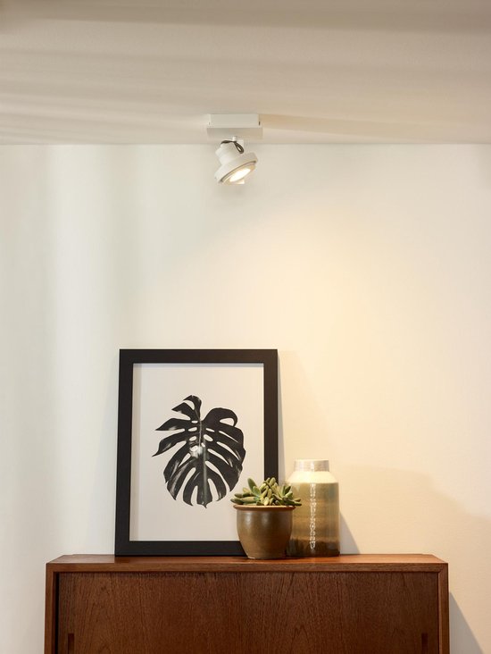 Lucide LANDA - Plafondspot - LED Dim to warm - GU10 - 1x5W 2200K/3000K - Wit