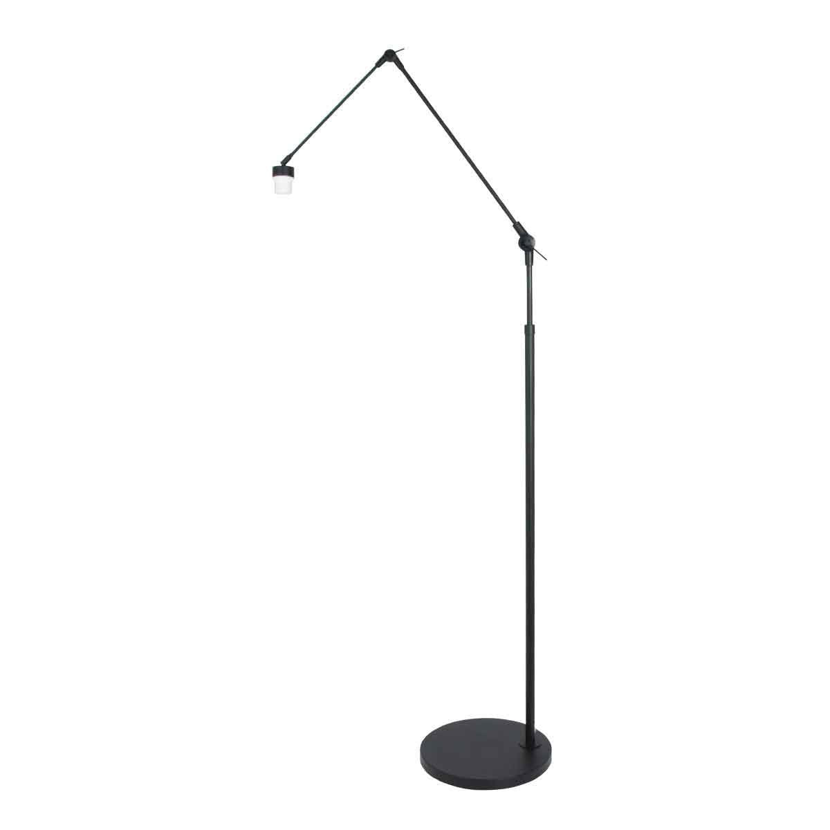 Prestige Chic Moderne Vloerlamp – 1-Lichts – Draaibaar, Kantelbaar & Uitschuifbaar tot 250 cm – E27 – 35x100 cm – Woonkamer / Kantoor – Mat Zwart