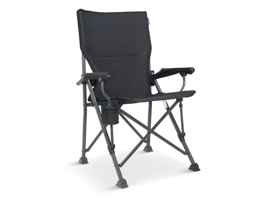 TRVLMORE Campingstoel - Opvouwbaar - 120KG Draagvermogen - Incl. Draagtas - Klapstoel - Visstoel - Kampeerstoel - Vouwstoel - Grijs