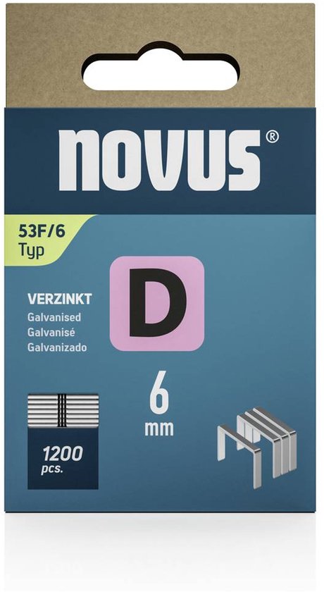 Novus Tools 042-0788 Nieten met plat draad Type 53F 1200 stuk(s) Afm. (l x b) 6 mm x 11.3 mm