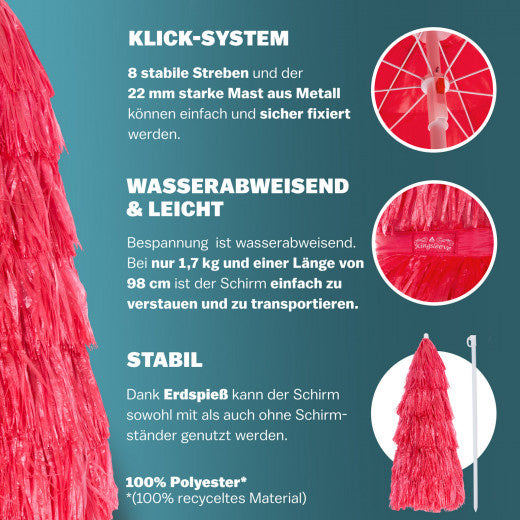 Parasol Hawaii Rood ø160cm