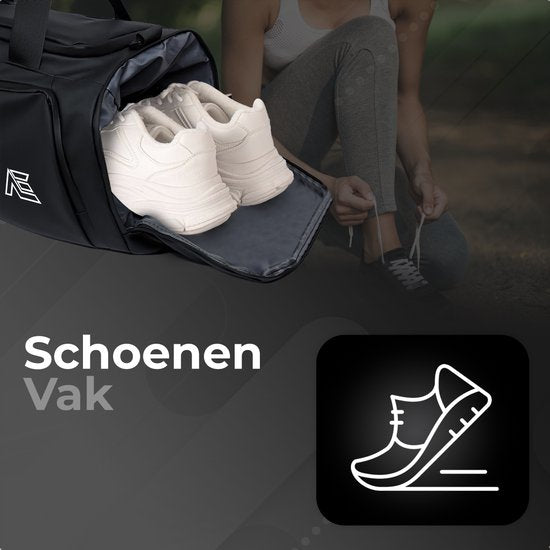 Sporttas - Sporttas Heren - Weekendtas Heren - Sport Tas Met Schoenenvak - Duffel Bag - Fitness Tas