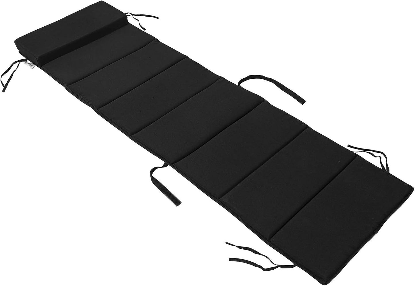 SoBuy Ergonomisch Kussen voor Schommelstoel met Hoofdsteun - Zwart - 170 x 50 x 5 cm