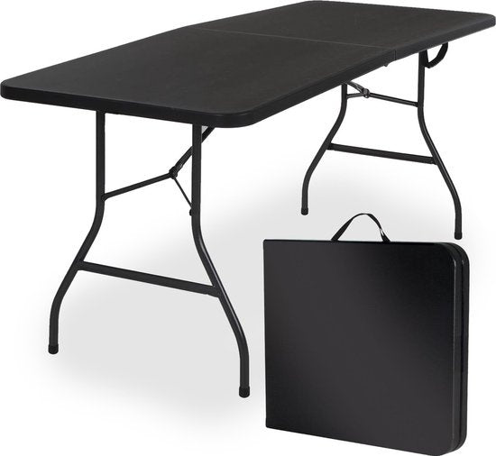 Goliving Inklapbare Tafel – Campingtafel – 180 x 70 x 74 cm – Zwart