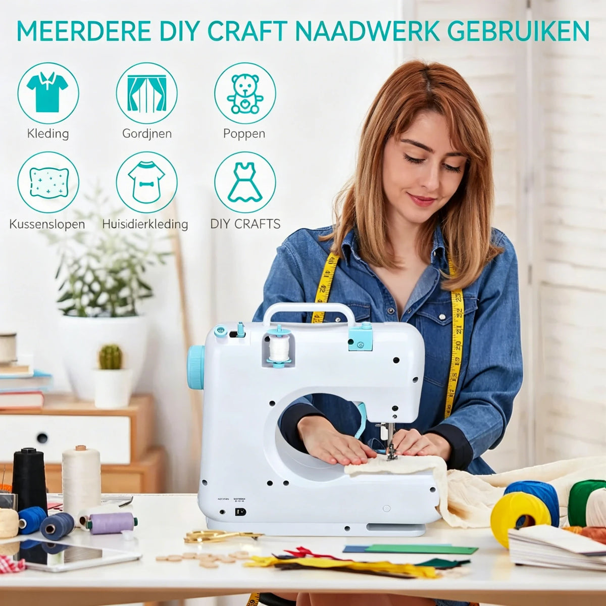 iAGREEA Mini Draagbare Elektrische Naaimachine - Paars
