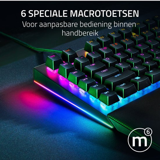 Razer BlackWidow V4 - Mechanisch Gaming Toetsenbord - Yellow Switch - RGB - 6 Macrotoetsen - Qwerty