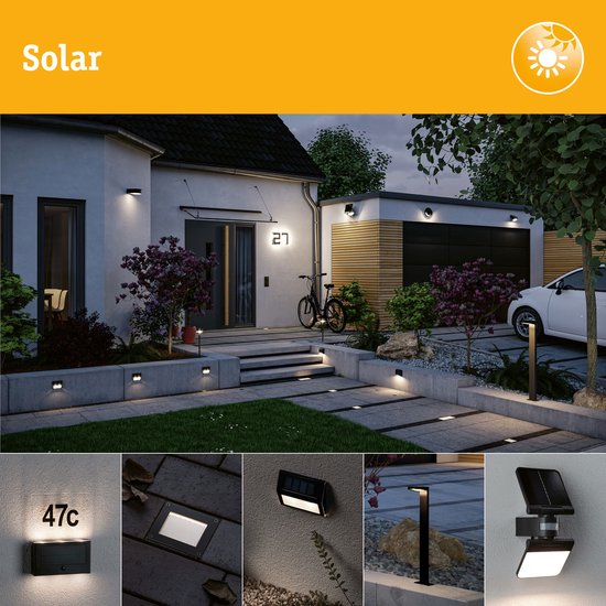 Solar LED-tuinspots Ufo IP44 3000K Edelstaal, Helder
