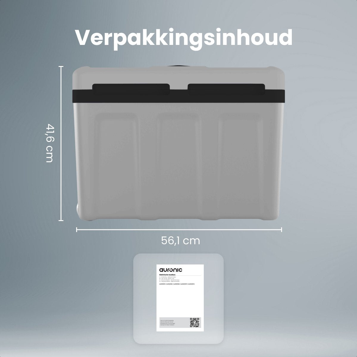 Auronic elektrische koelbox - 40L - koelen en verwarmen - 12V/230V - draagbaar