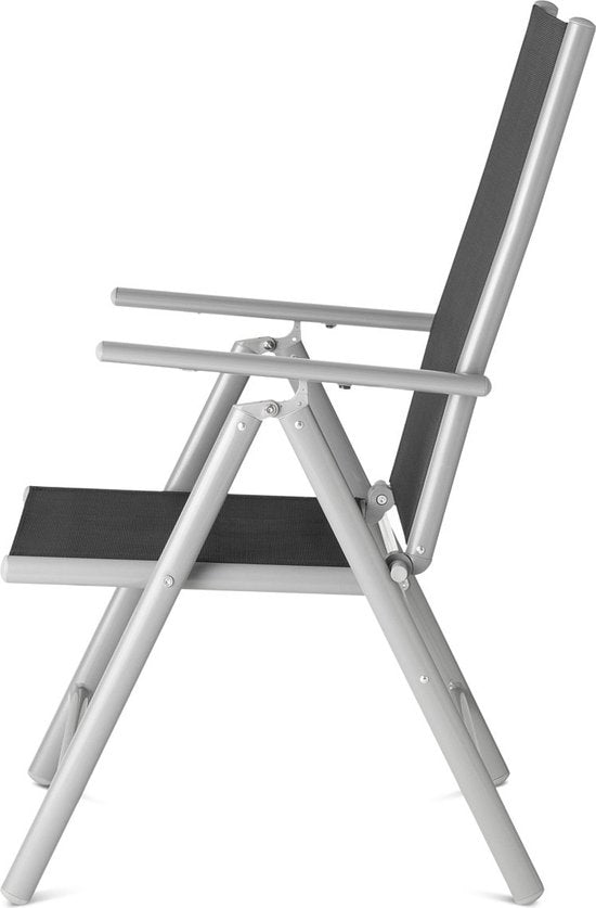 909 OUTDOOR Tuinstoelen Set van 2 - Inklapbaar - Verstelbaar - Aluminium & Textileen - 69x56x106 cm