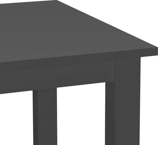 Keukentafel - bureau tafel - 75 cm x 75 cm - zwart
