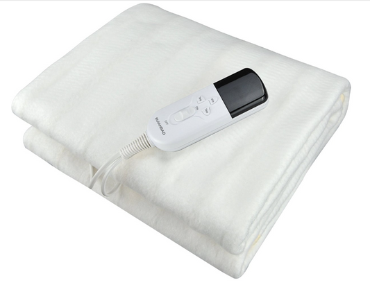 RUIANBAO Elektrische Deken - Wit - 150 x 80 cm - 3 Warmtestanden, Automatische Uitschakeling