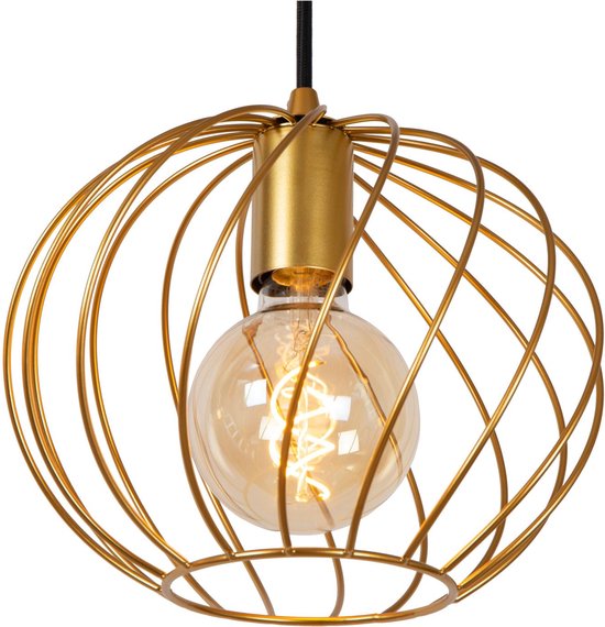 Lucide DANZA - Hanglamp - Ø 50 cm - 3xE27 - Mat Goud / Messing