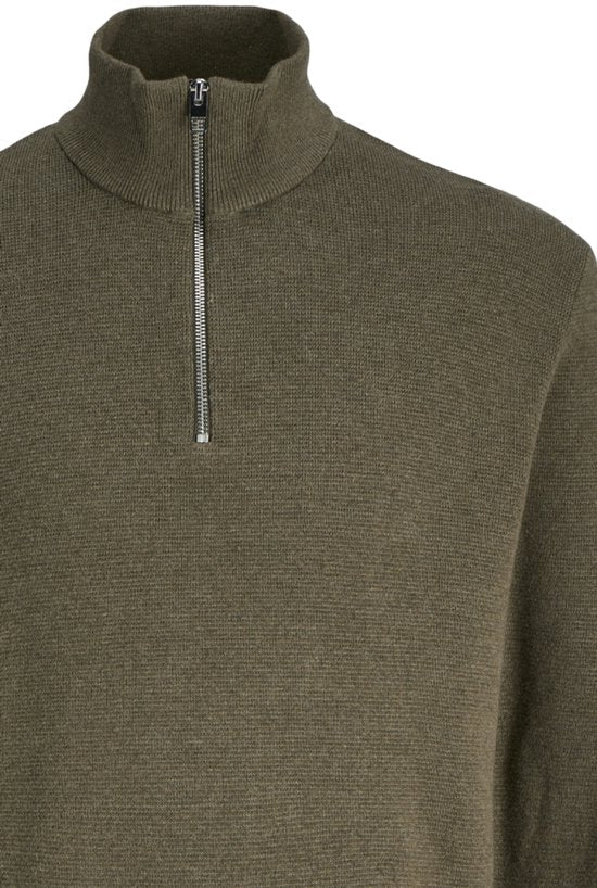 Jack & Jones Premium Gebreide Kwartrits Trui met Hoge Kraag - Ruime Fit - Maat XL