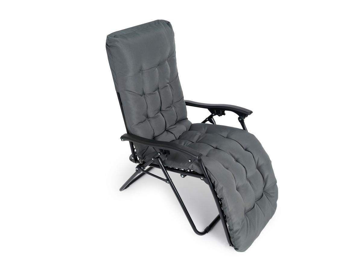 Lifa Garden Premium Ligstoel - Met Kussen - Antraciet - 2 Stuks