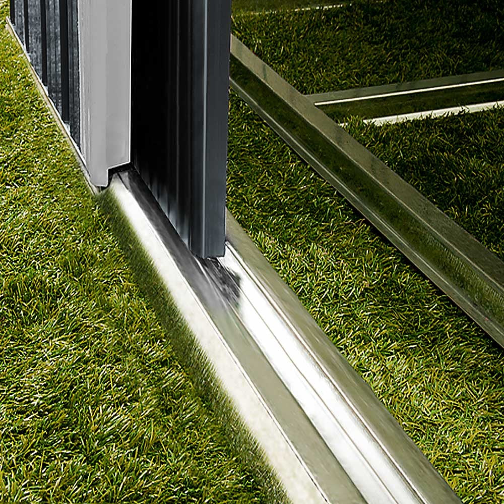 Gardebruk - Tuinhuis Metaal - 5m² met Fundering & Deuren \ \u2013 Antraciet