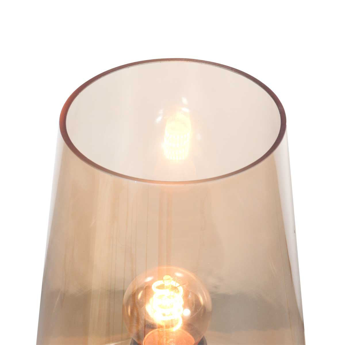Tafellamp Ancilla 3103ME Messing E27 fitting Touch on/off - Klassiek design van Steinhauer - Gemaakt van metaal, glas en elektronica - 180 cm snoer - Voor binnen gebruik