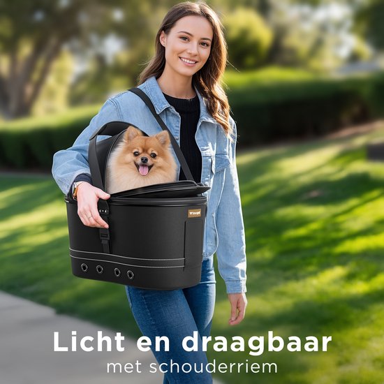 TrevoPet® Hondenfietsmand Achterop - 2-in-1 Fietsmand Hond & Draagtas - Geschikt voor Alle Fietsen - Tot 12 kg - Stevig Oxford Materiaal