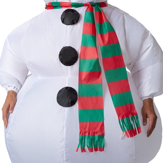 Dressforfun Opblaasbaar kostuum sneeuwman - verkleedkleding kostuum halloween verkleden feestkleding carnavalskleding carnaval feestkledij partykleding - 302359 - Onesize