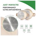 Just Perfecto Pannenset - 21-delig - Antiaanbak - Inductie - Beige graniet
