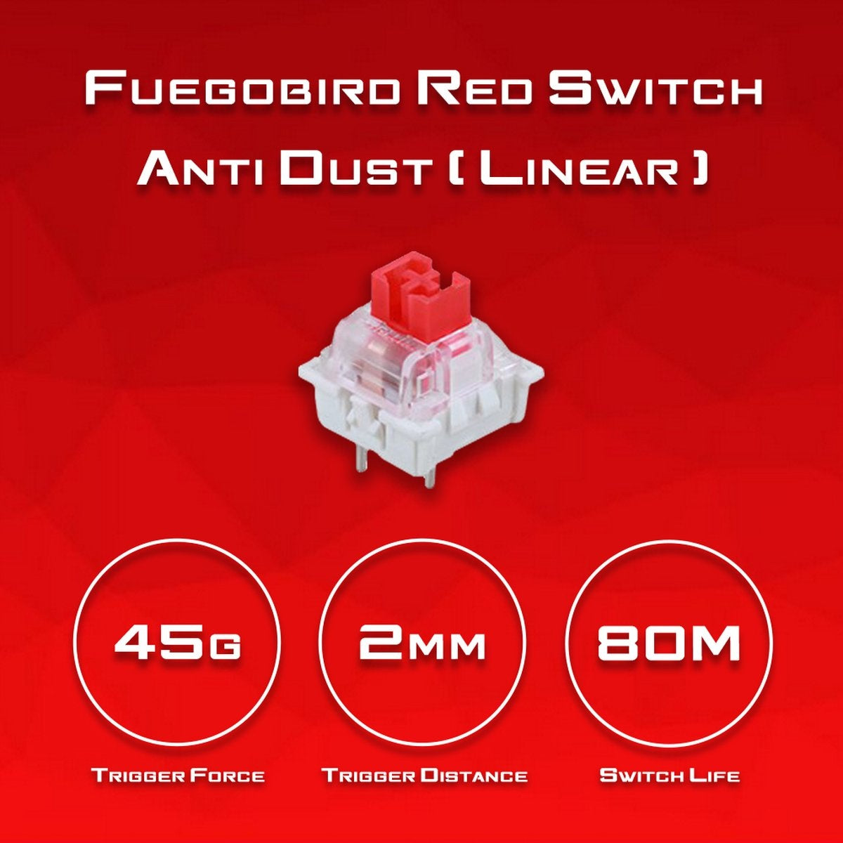 Fuegobird K3 Mechanisch Gaming Toetsenbord - 100keys - Rood Switch - QWERTY - Mechanical RGB Backlight Keyboard - HoneyBee