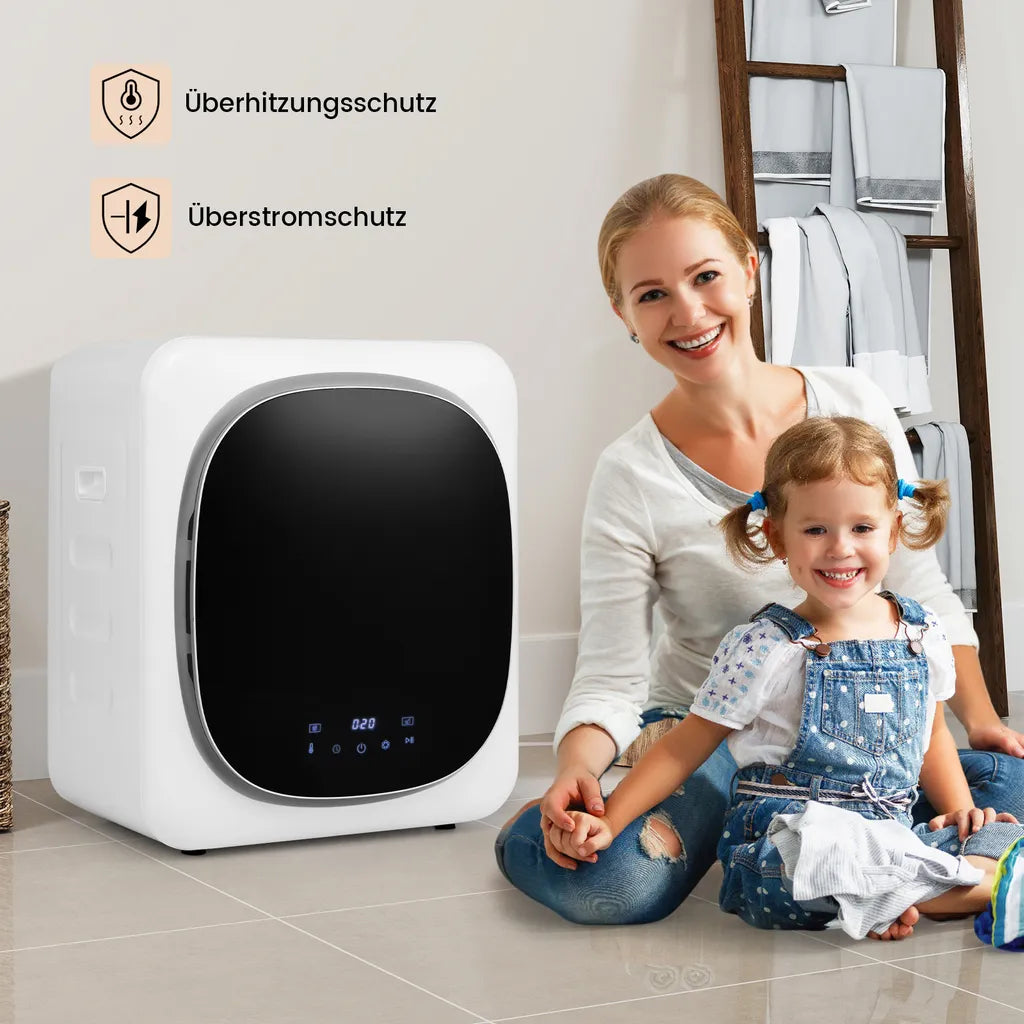 COSTWAY Mini-kledingdroger 800 W, 5 kg Wit
