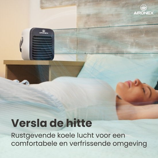 Aironex Draagbare Aircooler Blauw – tot 15 m² - 0.3L Waterreservoir