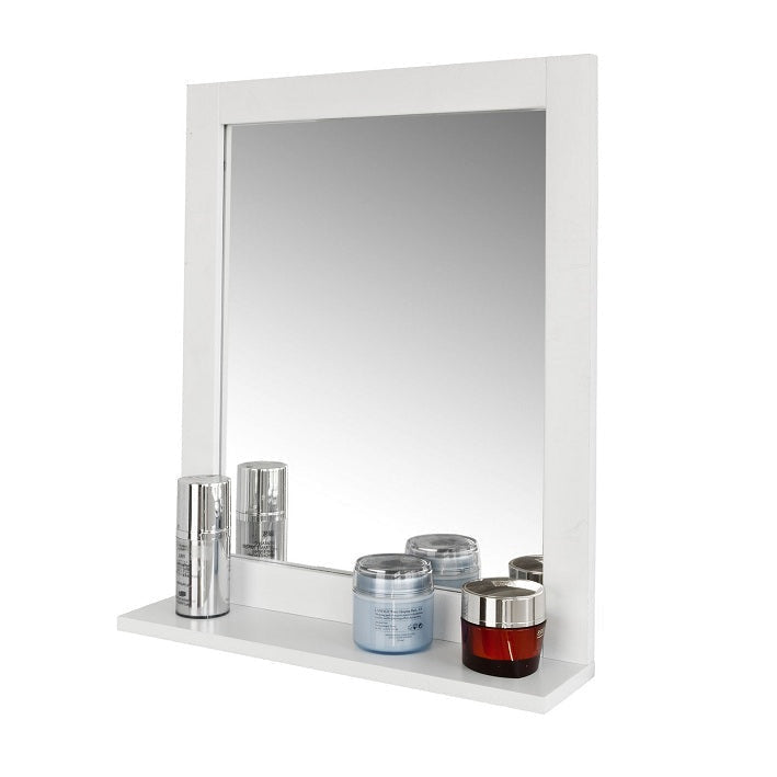 SoBuy Badkamerspiegel Met Plank - 10x40x49 cm - Wit