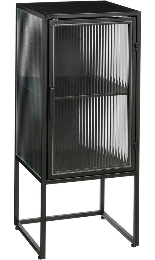 Mica Decorations Clifton Opbergkast met Deuren - L38 x B35 x H90 cm - Metaal - Zwart