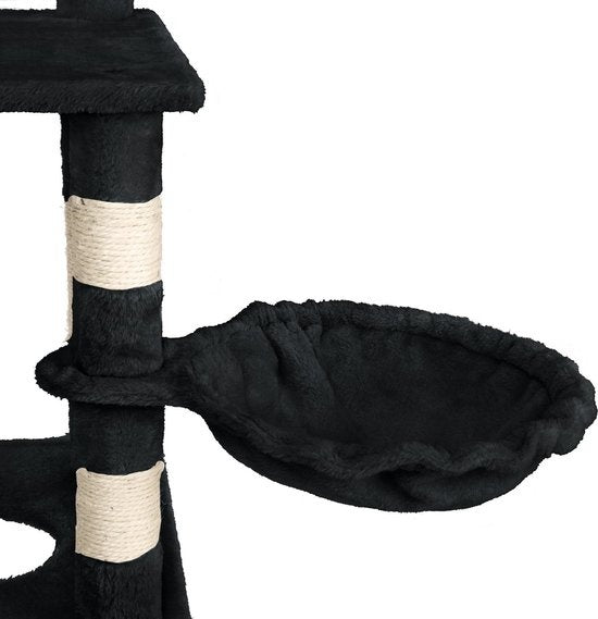 TecTake Stokely krabpaal - 141 cm - Zwart/Wit