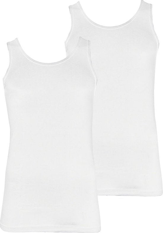 Bamboo - Hemden Heren - Onderhemd Heren - 2-pack - Wit - XXL - Tanktop Heren - Singlet Heren - Bamboe - Apollo